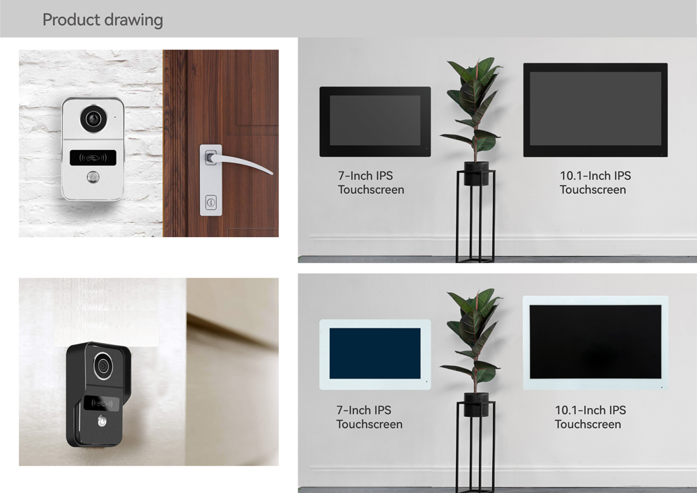 Smart Doorbell Wired - For add 1pcs LCD TUYA 2-wire