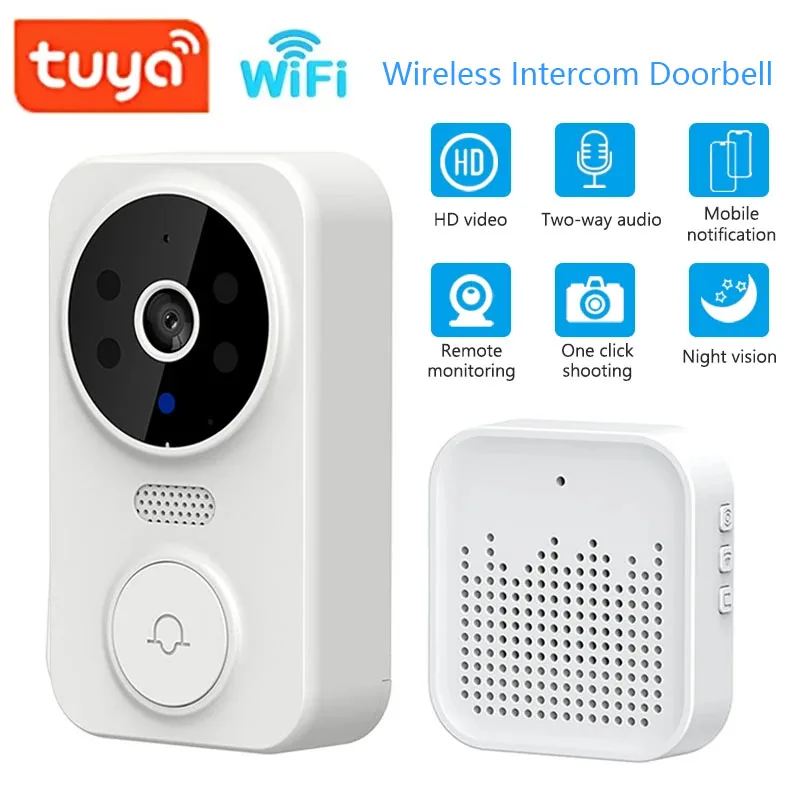 Smart Doorbell Wired - WiFi Wireless Visual Intercom Doorbell Tuya