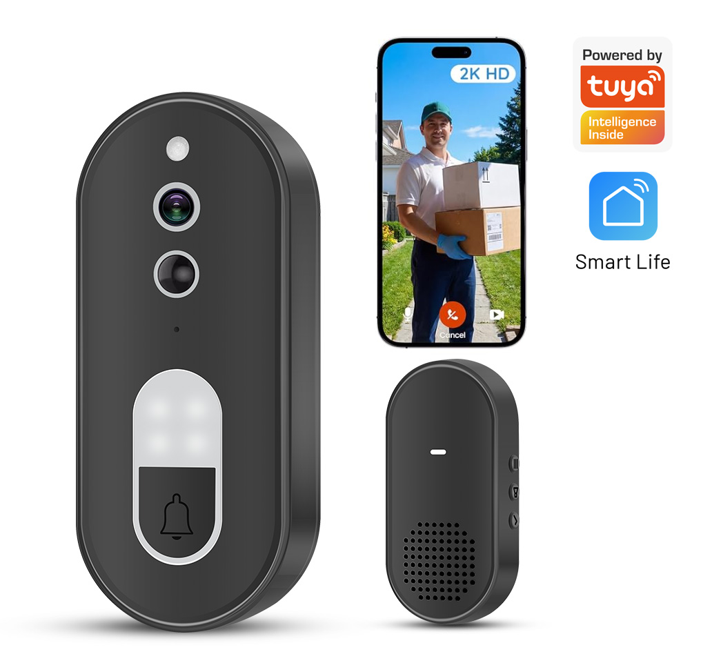 Tuya 1080P HD Wireless WiFi Vi - Smart Doorbell Wired 评论和价格