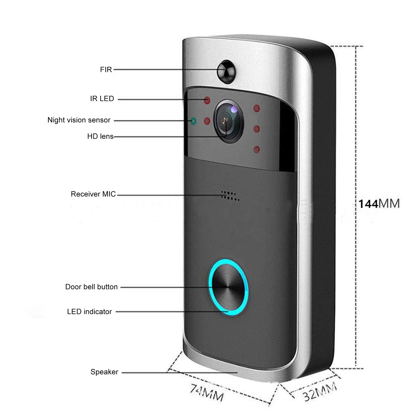 2026 NEW V5 Video Door Bell Wi - Smart Doorbell Wired 评论和价格