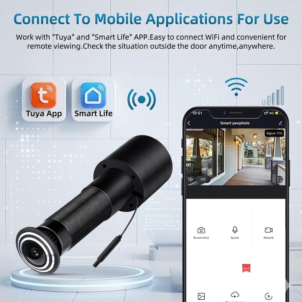 ZEMNIO 2K 3MP Smart Door Peeph - Smart Doorbell Wired 评论和价格