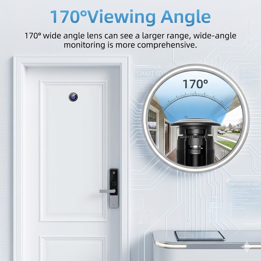 ZEMNIO 2K 3MP Smart Door Peeph - Smart Doorbell Wired 评论和价格