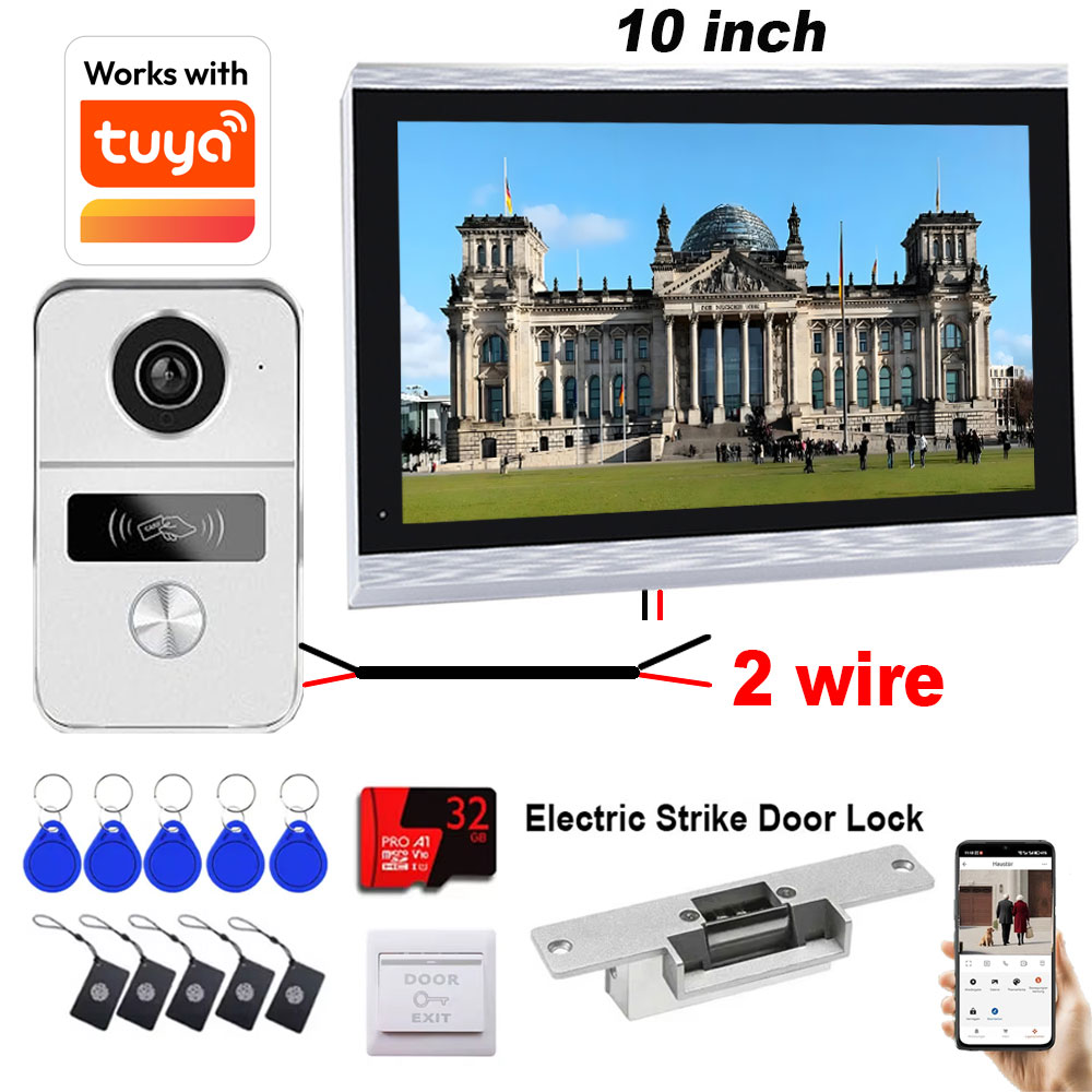 New 2 Wires Tuya Wifi Video In - Smart Doorbell Wired 评论和价格