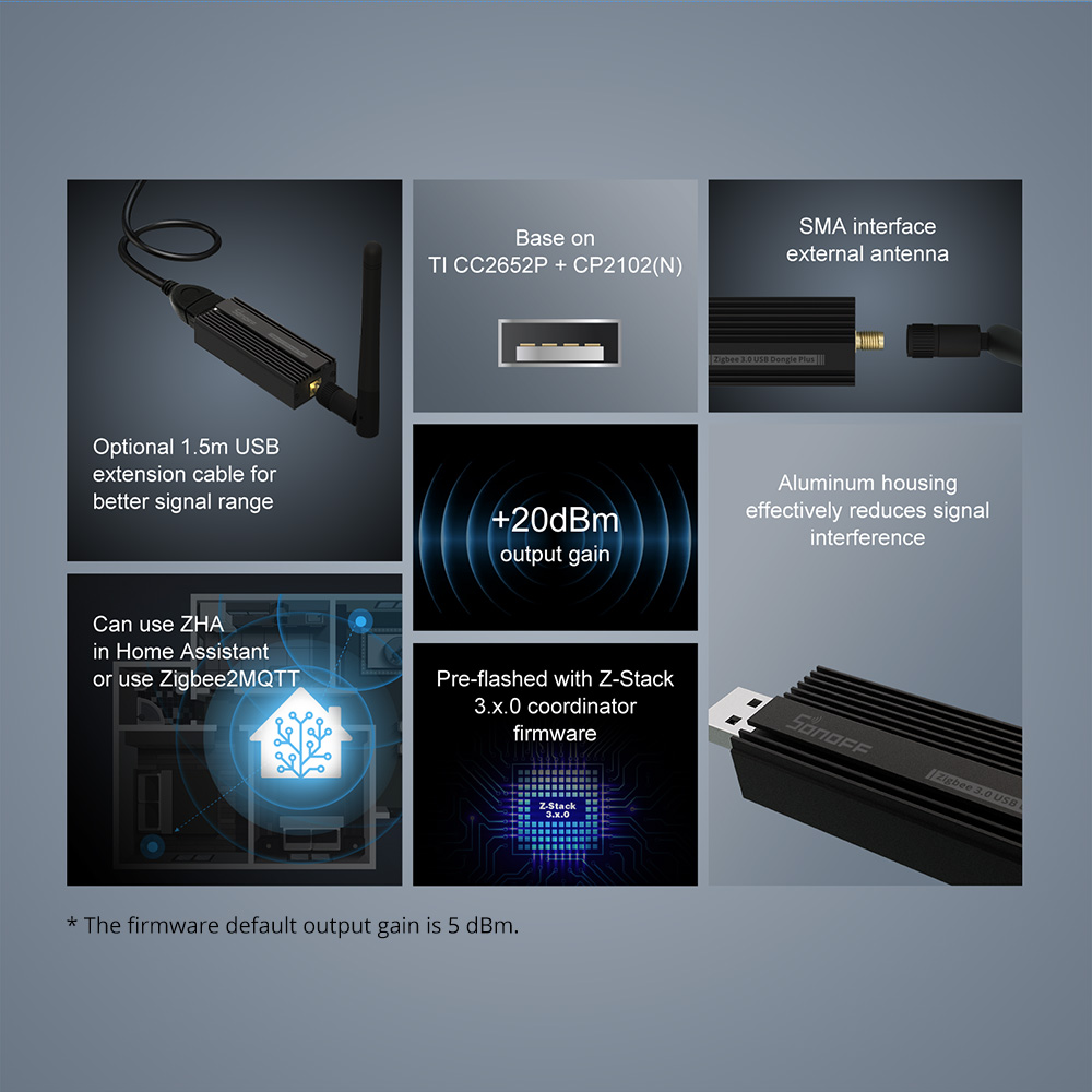 SONOFF zigbee gateway 3.0 ZBDo - Zigbee Coordinator Stick 评论和价格