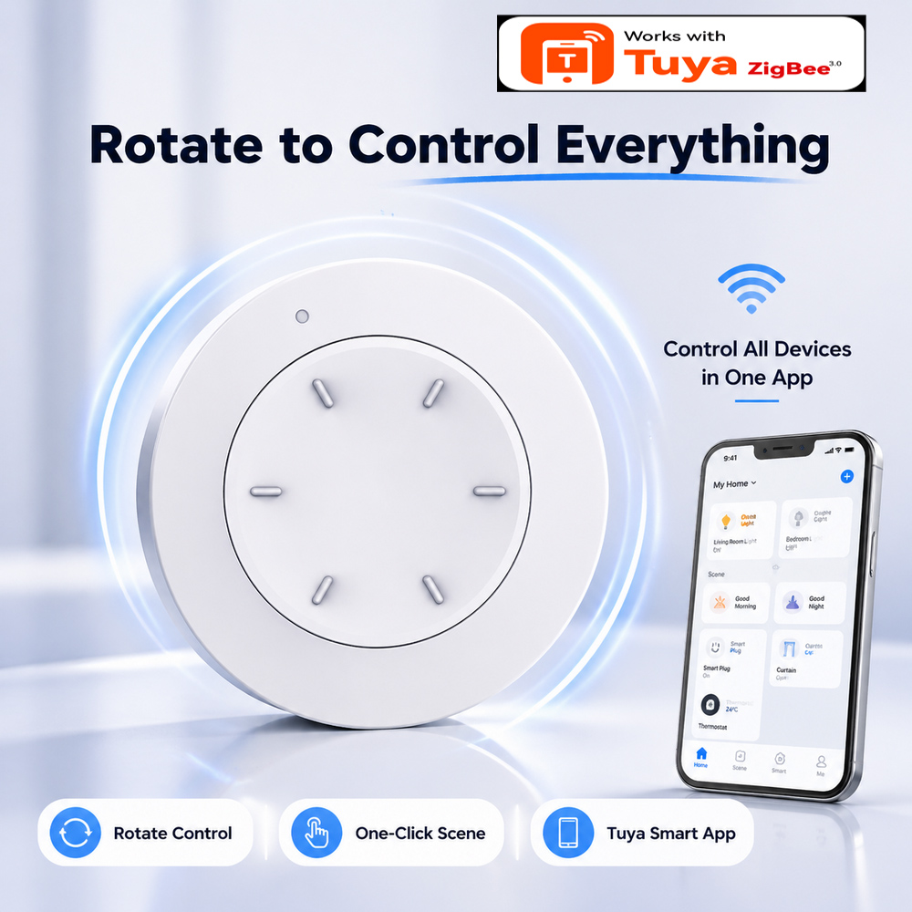 Smart ZigBee Knob Switch Work  - Home Automation Technology 评论和价格