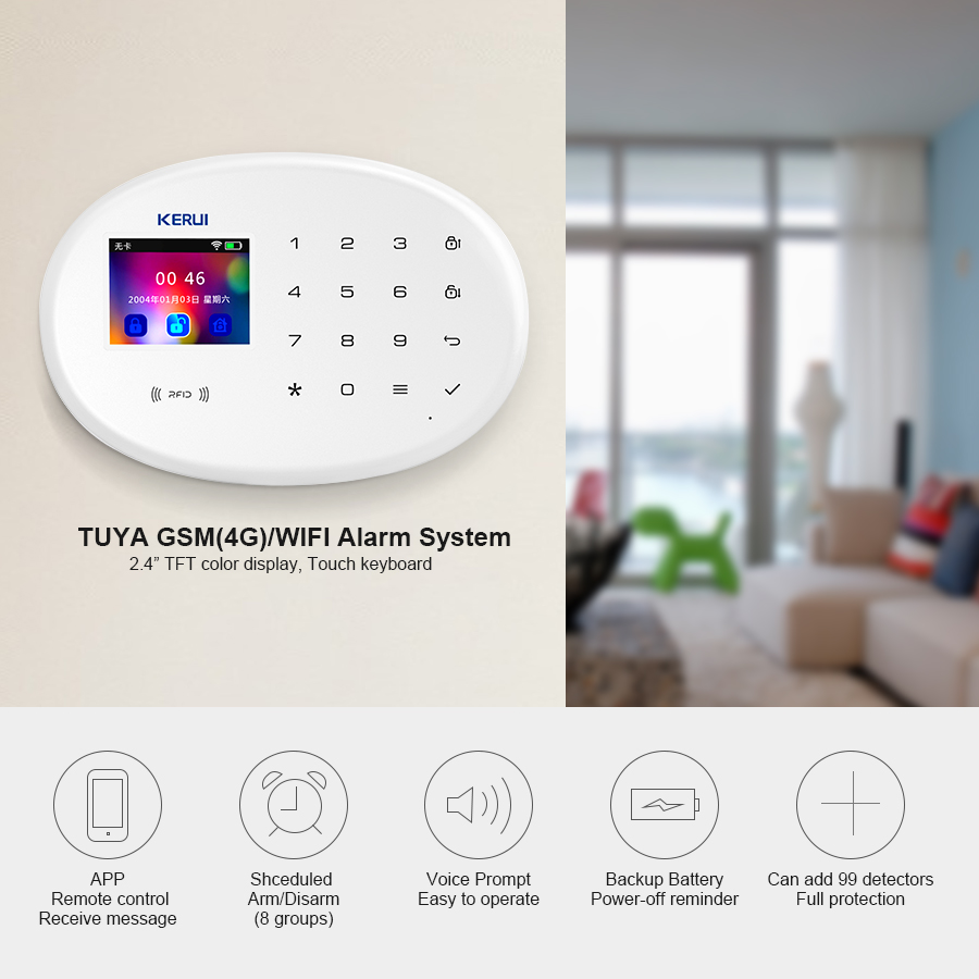 KERUI W202 WIFI GSM Alarm Syst - Smart Home Automation Diy 评论和价格