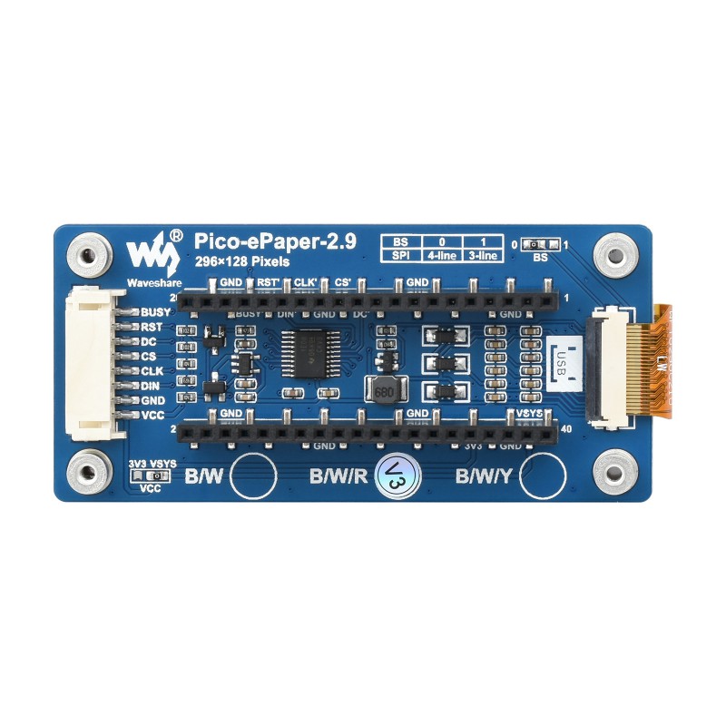 Waveshare Pico-ePaper-2.9-B,2. - Display Epaper 2.9 评论和价格