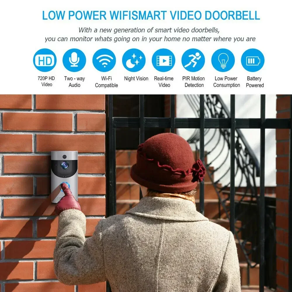 720P HD Smart Home Wireless WI - Smart Doorbell Wired 评论和价格