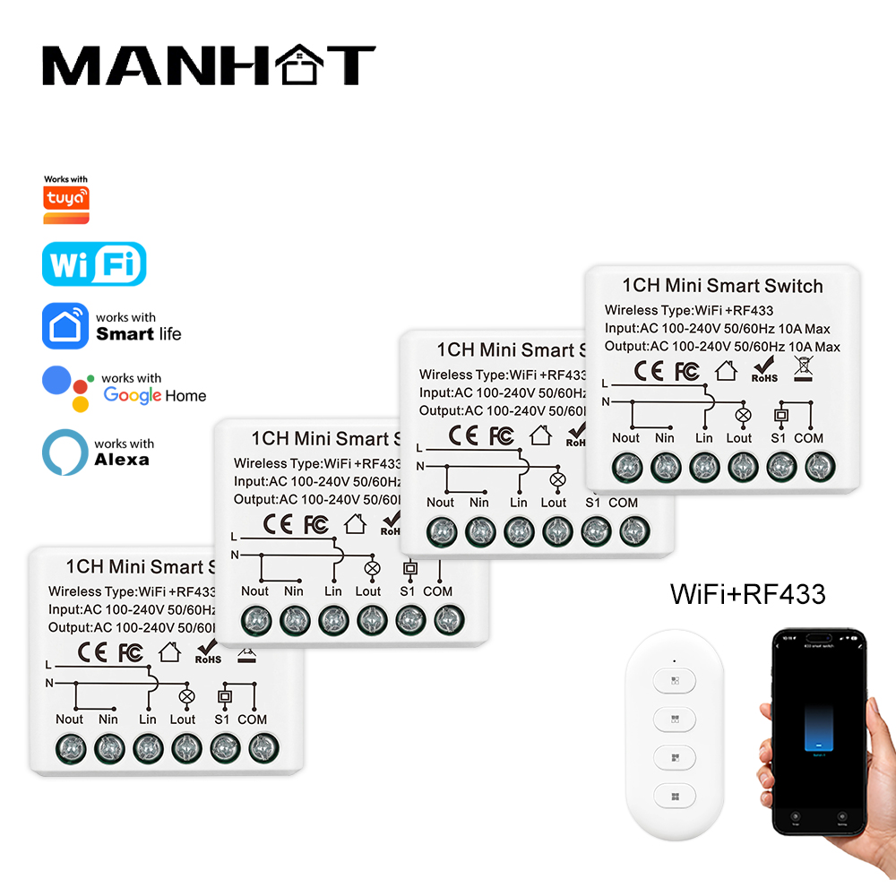 10A Mini WIFI Smart Switch RF4 - Home Automation Technology 评论和价格